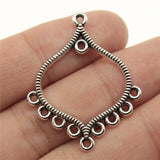 4pcs 37x31mm 2 Colors Hollow Porous Earring Connector Pendant For DIY Jewelry Making Handmade Jewelry Craft Findings