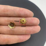 20-40pcs KC Alloy Flower Holder Partition Bead Cap Bead Holder Cap DIY Step Shaking Hairpin Hairpin Crown Accessories V149