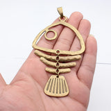 1pcs 126x67mm 2 Colors Antique Bronze Color Antique Copper Color Fish Bone Charms For DIY Jewelry Making