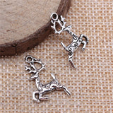 10pcs 14x20mm 2 Colors Antique Bronze Color Antique Silver Color Elk Charms For DIY Jewelry Making