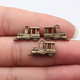 10pcs 19x12x4mm 2 Colors Antique Bronze Color Antique Silver Color Locomotive Charms For DIY Jewelry Making