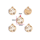 10pcs various styles Enamel Alloy flower Charm Earring Pendant DIY Keychain Necklace Jewelry Accessories W494