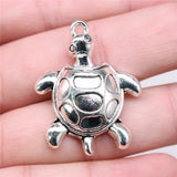 4pcs 35x27mm 2 Colors Antique Bronze Color Antique Silver Color Turtle Charms For DIY Jewelry Making