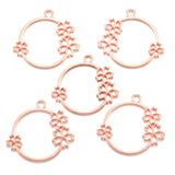 10pcs 6 Color Flower garland Charms Alloy For earring Pendants DIY Handmade Jewelry Accessories Making 33*36mm B203