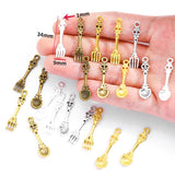 20pcs  Gold color Spoon Charms Necklace Pendant Bracelet Jewelry Making Handmade Crafts diy Supplies 33*9mm 1532