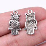 20pcs 21x11mm 2 Colors Antique Bronze Color Antique Silver Color Owl Charms For DIY Jewelry Making
