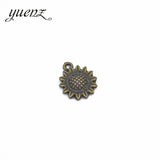 30Pcs 18*15mm 6 colors sunflower Charms for earring necklace Pendant DIY Jewelry Making Q151