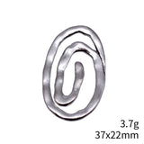 5pcs 37x22mm 2 Colors Antique Silver Color Kc Gold Color Hollow Hammered Swirl Pendant For DIY Jewelry Making