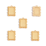 5pcs rectangle Necklace Charm DIY Setting Cabochon Cameo Base Tray Bezel Blank Fit 18*12mm Cabochons Jewelry Making 27*20mm C128