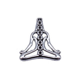 5pcs 38x34mm 2 Colors Antique Bronze Color Antique Silver Color Yoga Chakra Charms For DIY Jewelry Making