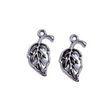 20pcs 20x10mm 2 Colors Antique Bronze Color Antique Silver Color Leaf Charms For DIY Jewelry Making