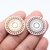 5pcs 29x29mm 2 Colors Antique Silver Color Kc Gold Color Hollow Flower Pattern Charms For DIY Jewelry Making