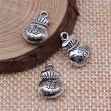 10pcs 10x15mm 2 Colors Antique Bronze Color Antique Silver Color Chinese Lucky Bag Charms For DIY Jewelry Making