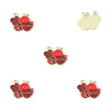 10-Piece Red Valentine's Day Enamel Charm Bracelet, Earrings, Metal Keychain Pendant Jewelry Accessories Set W577