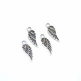 40pcs 4 colors Wing Handmade Charms Pendant for bracelet necklace DIY Handmade jewelry accessories 18*7mm D448