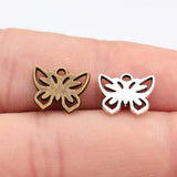 20pcs 12x10mm 2 Colors Antique Bronze Color Antique Silver Color Butterfly Charms For DIY Jewelry Making