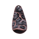 4pcs 47x23mm 2 Colors Antique Bronze Color Antique Copper Color Textured Teardrop Pendant For DIY Jewelry Making