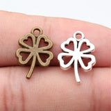20pcs 18x13mm 2 Colors Antique Bronze Color Antique Silver Color Four Leaf Clover Charms For DIY Jewelry Making