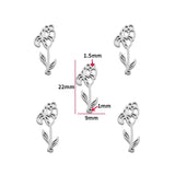 2pcs 12 styles Stainless Steel Flowers Charms Connection For Bracelets DIY Jewelry Making Supplies Jewelry Connector Bulk W433