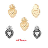 5pcs 2 colour Heart shaped Cross Charms Halloween Charms DIY Handmade Necklace Bracelet Earrings Jewelry Accessories W273