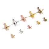 50Pcs Alloy Four-Pointed Star Charms for Jewelry Making DIY Necklaces Bracelets Earrings Keychains and Other Accessories L352