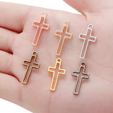 30pcs New Product Antique silver color hollow out cross Charms Pendant Jewelry Metal Alloy Jewelry Marking 23*11mm T102