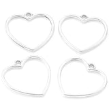 20pcs 5 colors hollow Hearts Charms Necklace Pendant Bracelet Jewelry Making Handmade Crafts diy Supplies 25*25mm