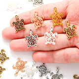20pcs 6 Color sea turtle Charms Alloy ocean animal For earring Pendants DIY Handmade Jewelry Accessories Making 21*15mm D7152