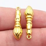 5pcs 30x7.9x7.4mm 2 Colors Antique Silver Color Gold Color Writing Brush Charms For DIY Jewelry Making