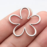 10pcs 34x33mm 3 Colors Antique Bronze Color Antique Silver Color Antique Gold Color Hollow Flowers Charms