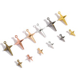 50Pcs Alloy Four-Pointed Star Charms for Jewelry Making DIY Necklaces Bracelets Earrings Keychains and Other Accessories L352