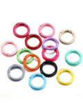 20/25/30/35/41mm Multi-colors Mixed Spray painting Alloy Keychain DIY Jewelry Making Findings V161