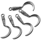 20PCS 5 Colors Zinc alloy sickle Charms For DIY Earrings Bracelet Necklace Handmade Jewelry Accessories Making M90