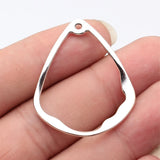 10pcs 41x33mm 3 Colors Hollowed-Out Geometric Teardrop Pendant