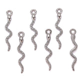 40pcs 7 Colors snake Charms For Bracelets Necklace Pendant DIY Handmade Jewelry Making accessories 4*23mm D9346