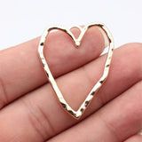 10pcs 39x31mm 3 Colors Antique Silver Color Kc Gold Color Antique Gold Color Large Hollow Hammer Heart Pendant
