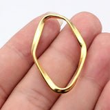10pcs 42x28mm 5 Colors Irregular Hollow Twisted Geometric Elliptical Circle Charms For DIY Jewelry Making