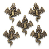 5pcs 5 Color Dragon Charm for Necklace Keyring jewelry Pendant  DIY Handmade Crafts accessories 26*32mm D816