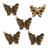 20pcs 6 Colors butterfly Charms For Bracelets Necklace Pendant DIY Handmade Jewelry Making accessories 19*23mm D2149