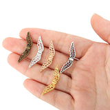 30pcs 5 colour Antique silver Plated Charms wing Small hole beads Pendants for Jewelry Making DIY Handmade 31*8mm D436