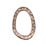 5pcs 46x29mm 2 Colors Antique Bronze Color Kc Gold Color Hammered Irregular Oval Circle Charms For DIY Jewelry Making