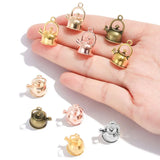 10Pcs Alloy Kettle Pendant 18*14mm Suitable for DIY Necklace Bracelet Keychain Bag Pendant Jewelry Making Material J526