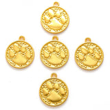 10pcs 5 Color circular Dog footprints Charm DIY Key Chain Bracelet Necklace Pendant  Jewelry Handmade Accessories 22*19mm D9336