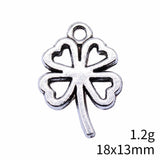20pcs 18x13mm 2 Colors Antique Bronze Color Antique Silver Color Four Leaf Clover Charms For DIY Jewelry Making