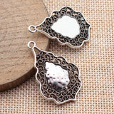 5pcs 37x24mm 3 Colors Antique Silver Color Antique Copper Color Antique Gold Color Hollow Leaf-Shaped Pendant