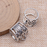 10pcs 24x18x17mm Antique Silver Color Flower Shaped Silk Scarf Buckle Accessories For DIY Jewelry Making Findings
