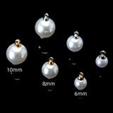 20Pcs 2colour Imitation Pearl Drop Pendant  Friendly Highlight ABS DIY Earrings Crafts Zipper DIY Making Findings Z1