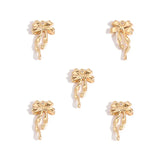 10pcs 6 colors alloy bow Charm Hollow Pendant For DIY Necklace Bracelet Earrings Jewelry Crafts Making Accessories 28*15mm N183