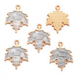 10Pcs Enamel Autumn Maple Leaf Charms Alloy for Earrings necklaces Pendants DIY Jewelry Making Findings Crafting 19*24mm W399