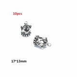 2-40pcs Ancient silver Alloy Loose Spacer Beads Gold Silver Crown Beads for Jewelry Making DIY Bracelet Handmade Accessories